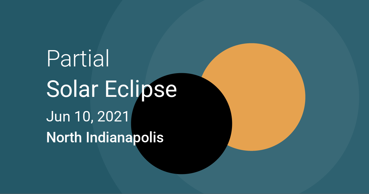 Eclipses visible in North Indianapolis, Indiana, USA Jun 10, 2021